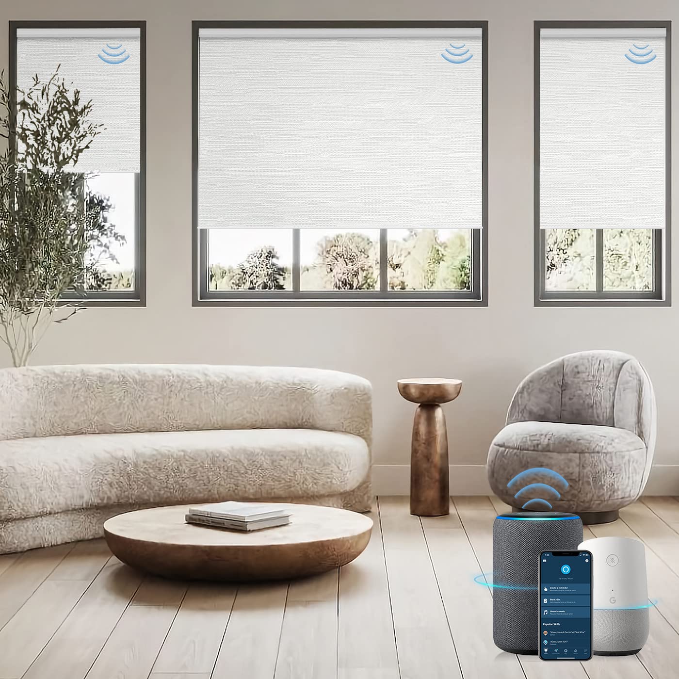 Amazon｜Graywind 電動ロールスクリーン Alexa/Google/Siri対応 100