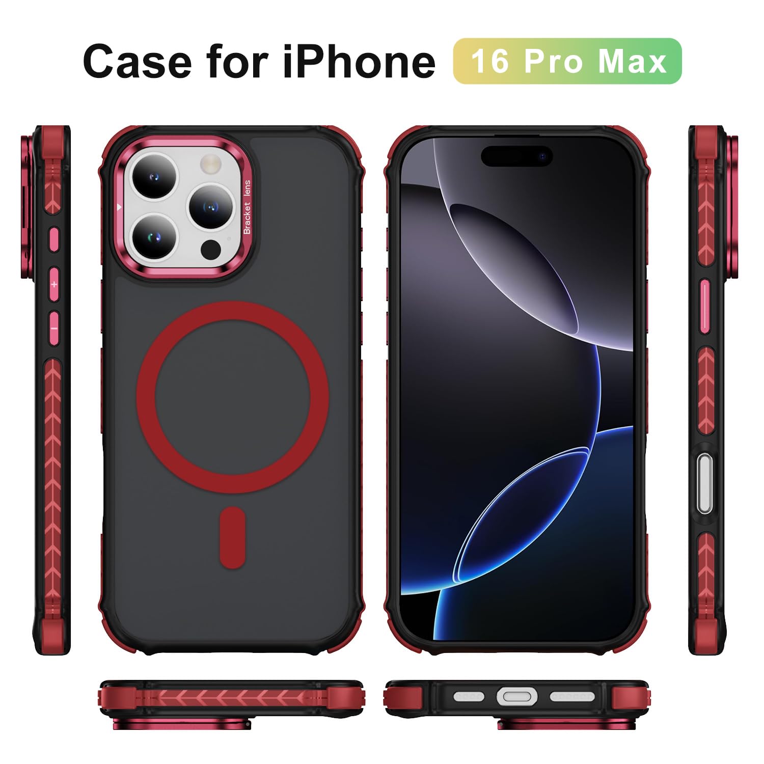 ZSUFCBF Custodia con telaio in alluminio di lusso per iPhone 16 Pro Max 12 13 14 15, copertura per obiettivo in metallo, protezione antiurto completa, oro, per iPhone 11 Pro Max