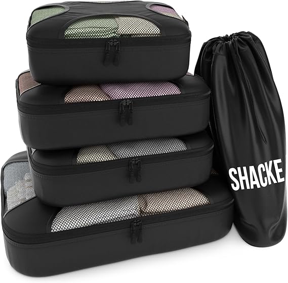 Shacke 5 Set Packing Cubes for Travel Lightweight Luggage