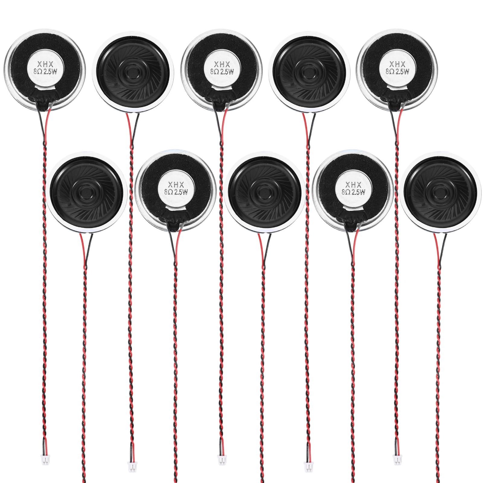 10 piezas de 1.417 in de di&aacute;metro, carcasa de metal redonda interna magn&eacute;tica, 2.5 W 8 ohmios peque&ntilde;os altavoces de reemplazo de micro altavoz IPX7 impermeable mini altavoz multimedia