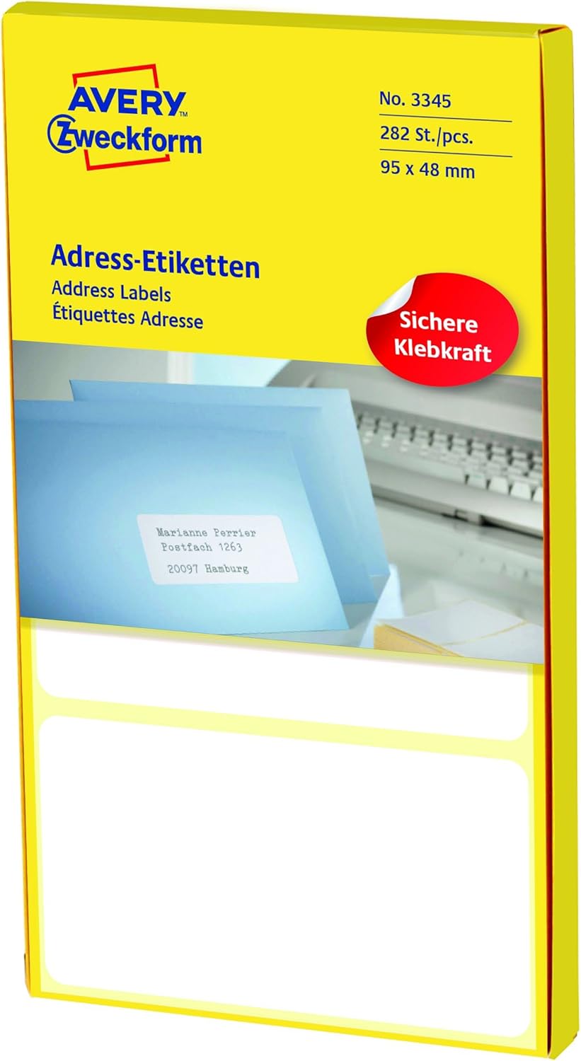 Avery Zweckform Address Labels 95x48 mm 282 Labels White