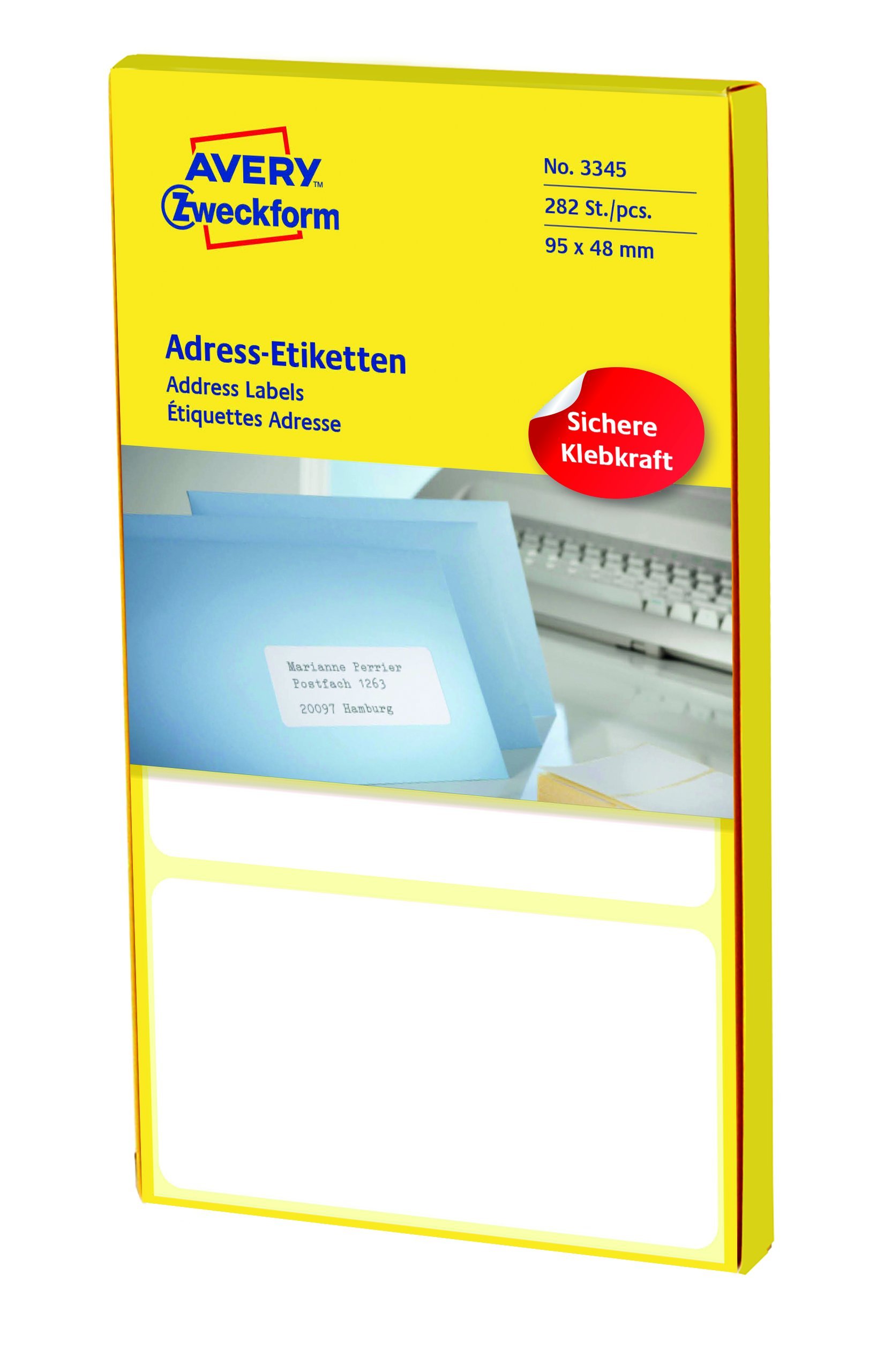 Avery Zweckform Address Labels 95x48 mm 282 Labels White