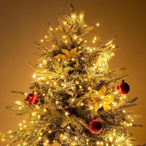 Miniatura 2 de Luces de petardo enchufables de 20 pies, 200 luces LED de alambre de cobre blanco cálido, luces de hadas con temporizador remoto para dormitorio,