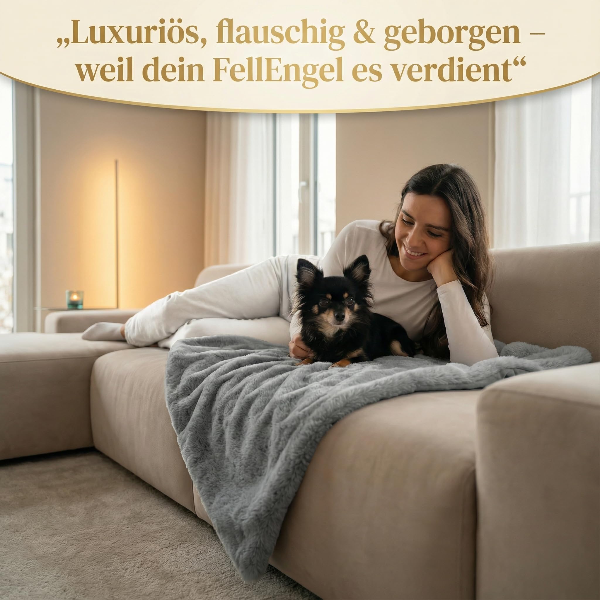 Couverture douillette de qualité supérieure - 100 x 70 cm - Couverture en fourrure synthétique pour chiens et chats de petite et moyenne taille - Tapis pour chien - Idéale pour la