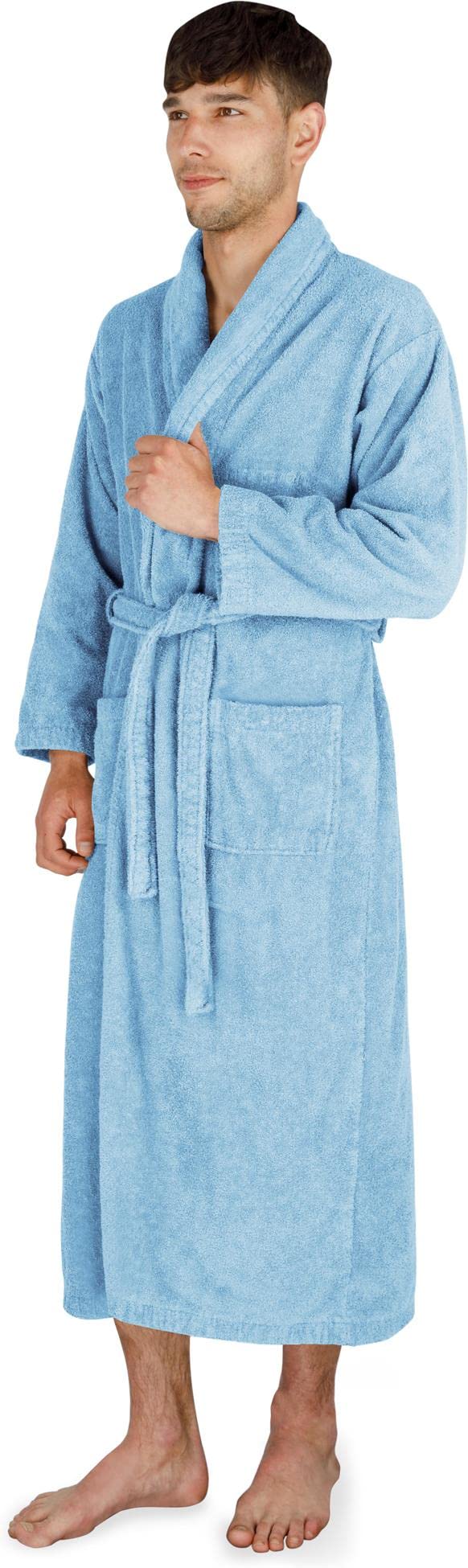 normani Luxus Bademantel | Saunamantel Flee 450 g/sm aus 100% Baumwolle für Damen und Herren in XS-8XL