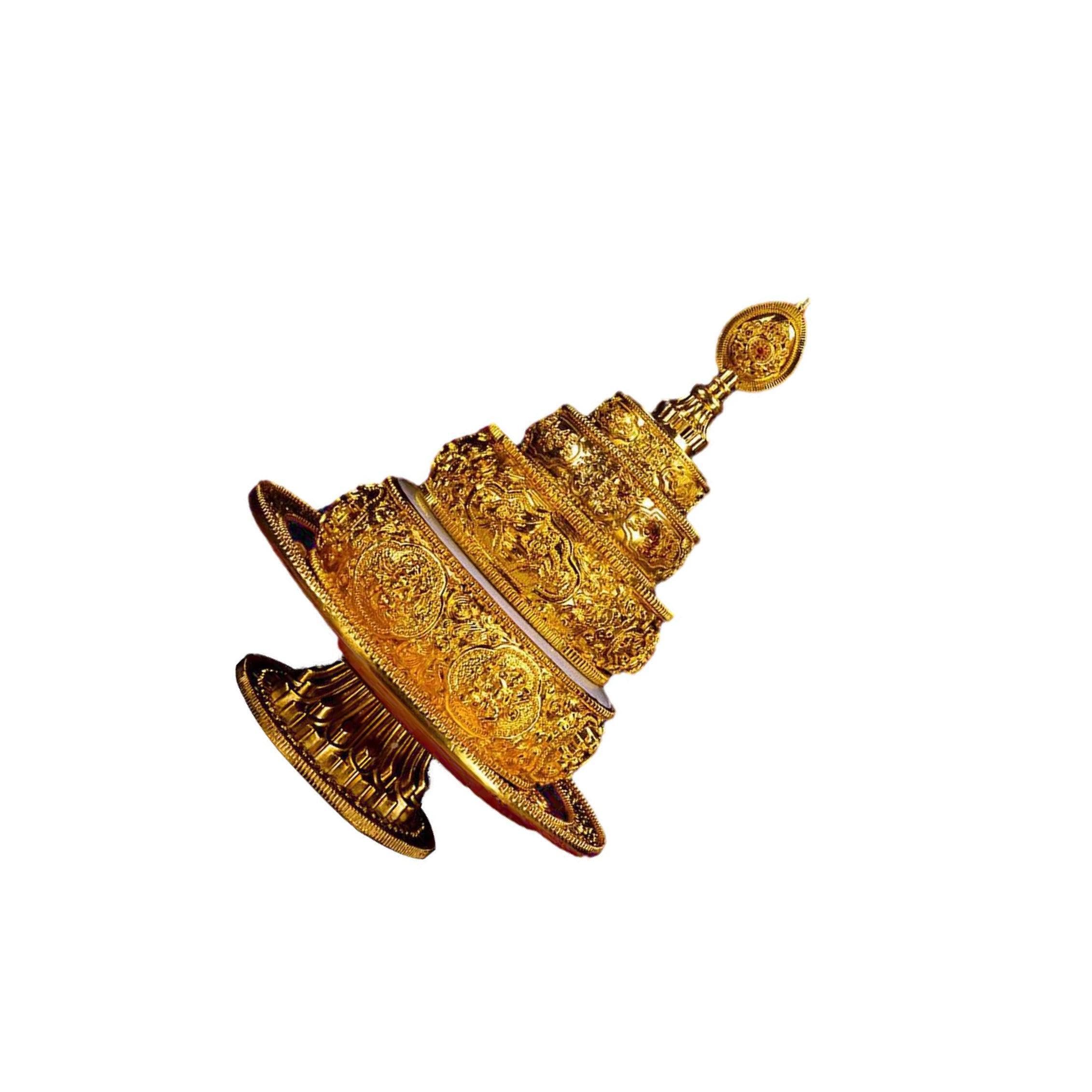 PIXZCSA Durable Zinc Alloy Tibetan Buddhist Offering Tray Must-Have Temple Essential Tibetan Mandala Tray Is Finely Crafted With Exquisite Workmanship Mandala