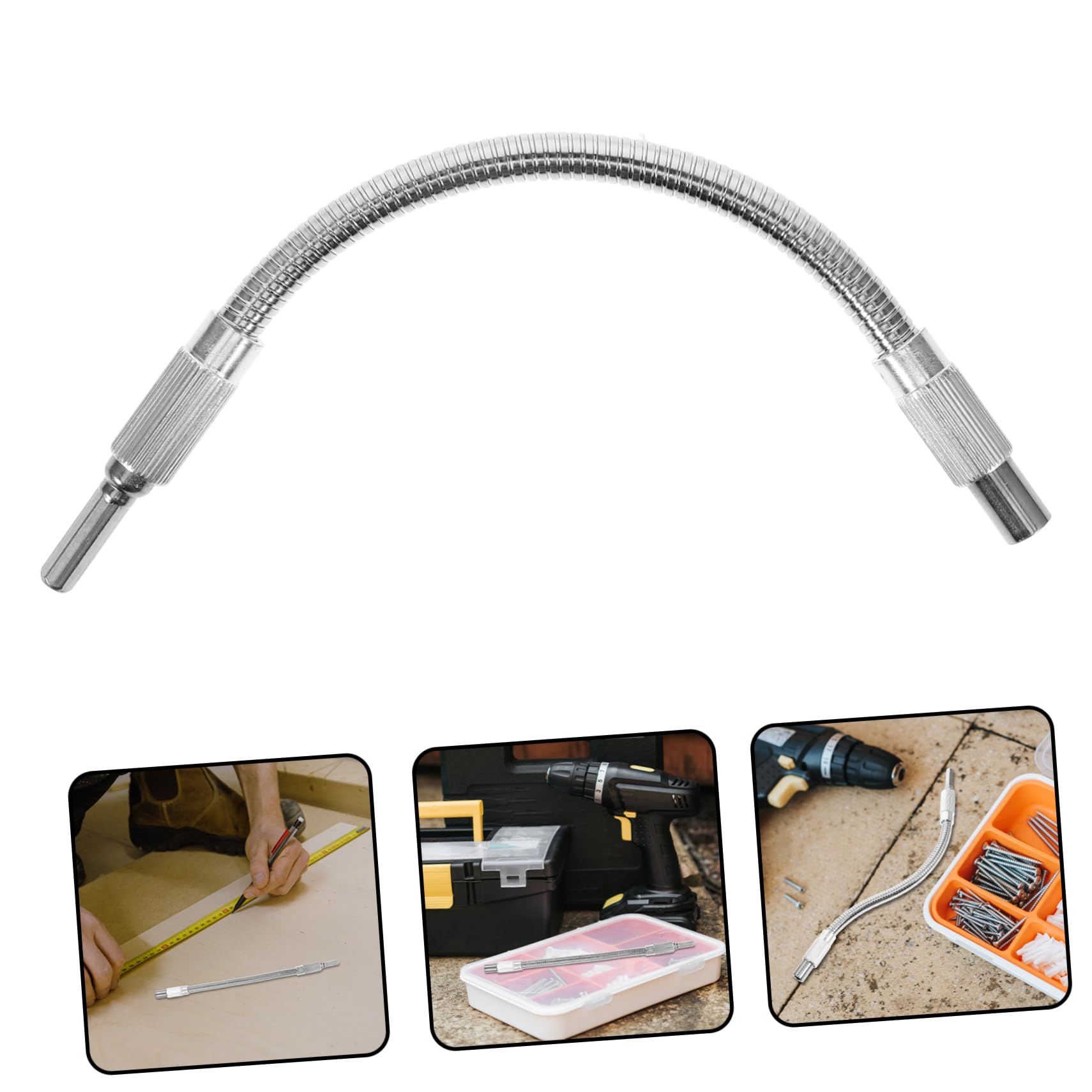 5 Pezzi Prolunga Flessibile per Trapano Albero Estensibile per Punte Connettore Rapido per Avvitatore Elettrico Accessorio per Spazi Ristretti e Difficili