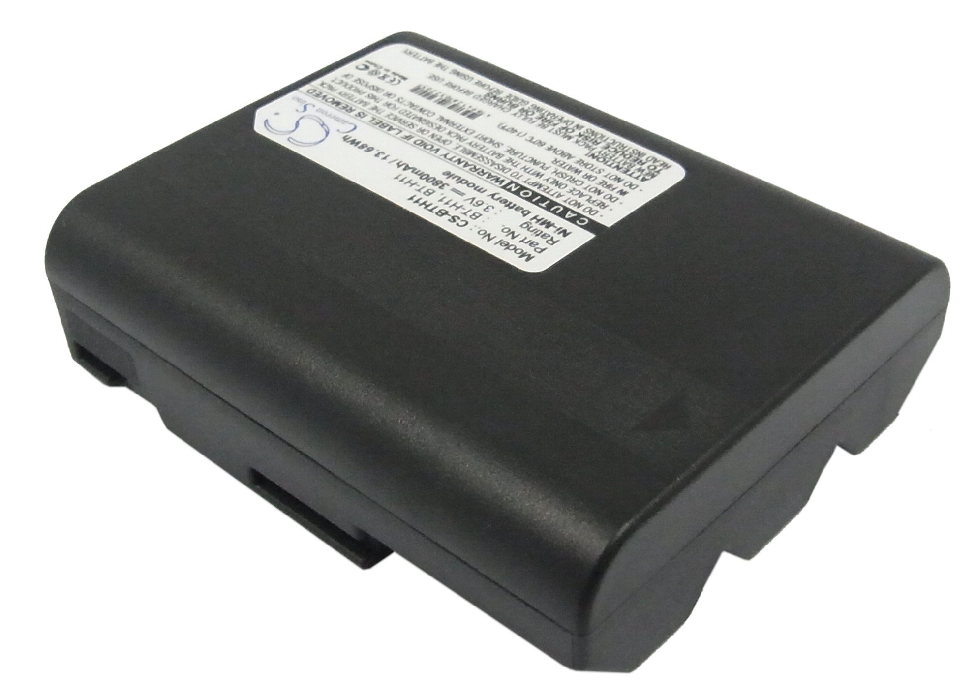 XLAQ 3.6V Ni-MH Camcorder Battery, top view with label