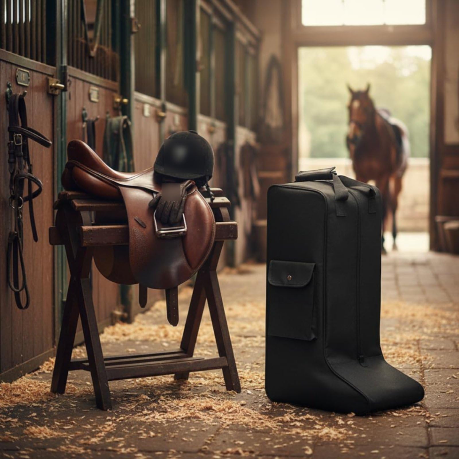 Custodia Scarpe Equestri Borsa Stivali Cavallo Sacca Calzature Porta Stivali con Design Robusto E Leggero Protezione da Usura E Bagnato Facile da