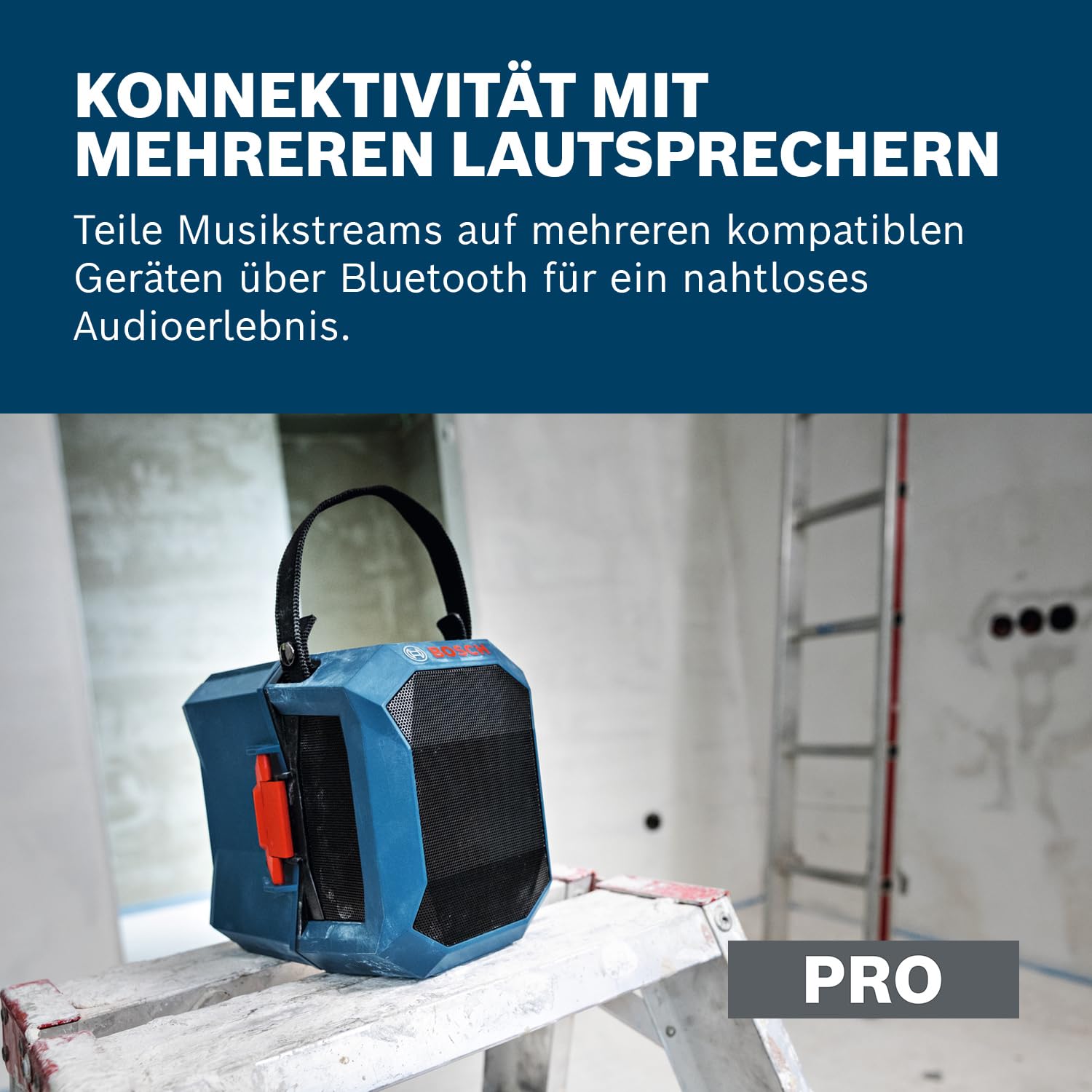 Bosch Professional 18V System Akku-Bluetooth-Lautsprecher GPB 1 C (inkl. Akkuabdeckung)