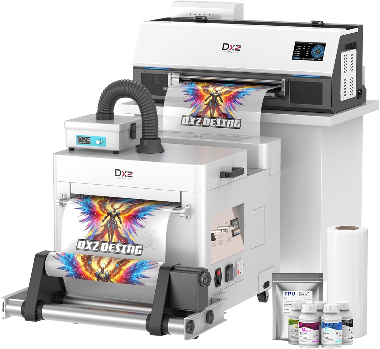 DXZ A3 DTF Printer with Shaker Oven & Air Purifier, High-Speed with XP600 Printhead, 4.5” LED Multi-Function Touch Screen, 13'' Apparel Printer T-Shirt Printing, Auto-Cleaning