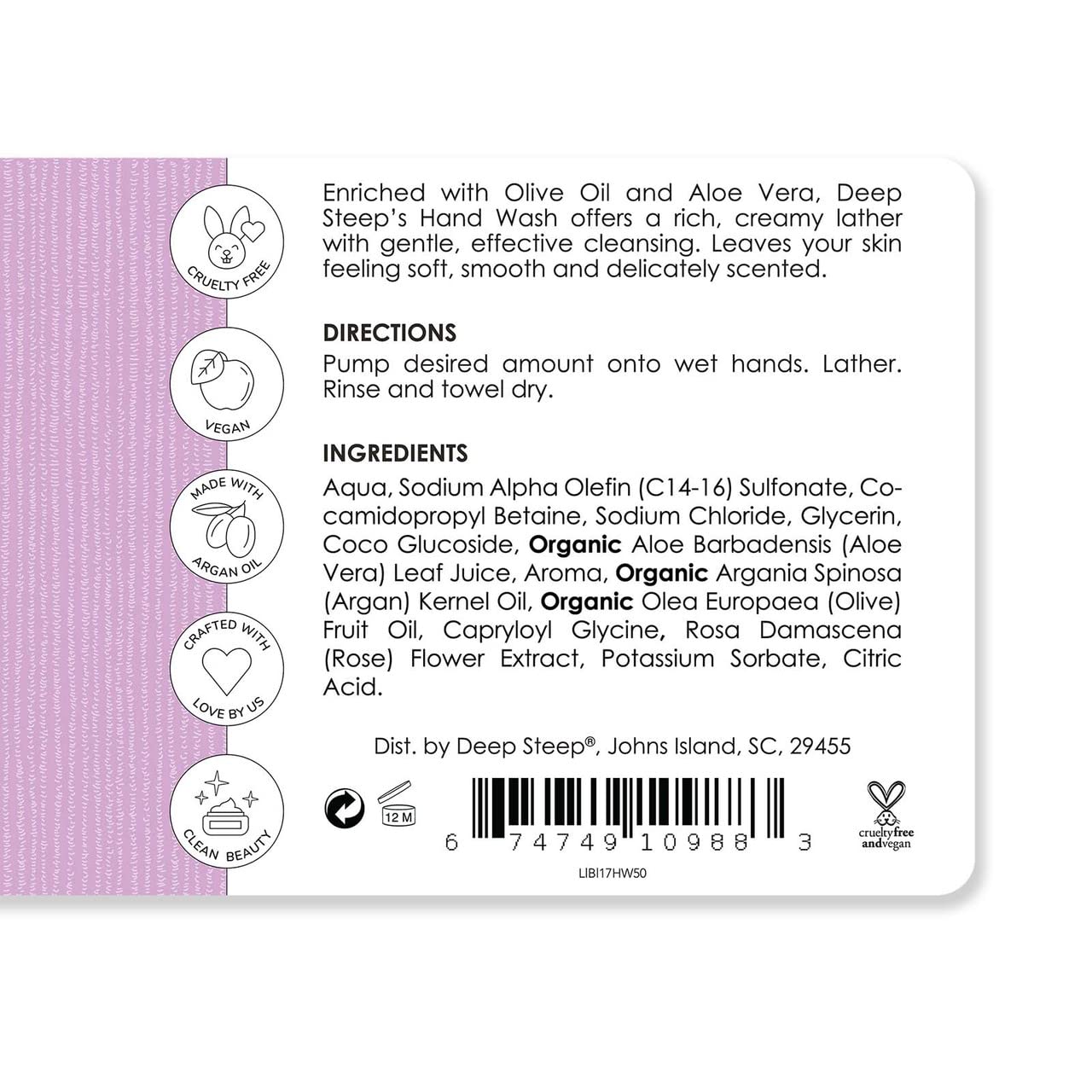 Deep Steep Argan Oil Liquid Hand Wash, Lilac Blossom, 17.6 Fluid Ounce : Beauty & Personal Care