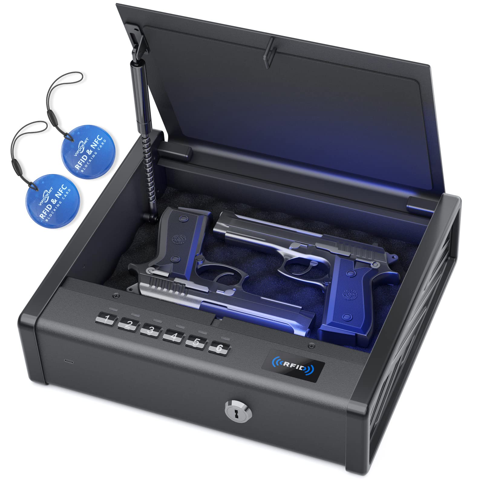 VIFOOKMIT Gun Safe,Gun Safes for Pistols with 24 Months Standby Time