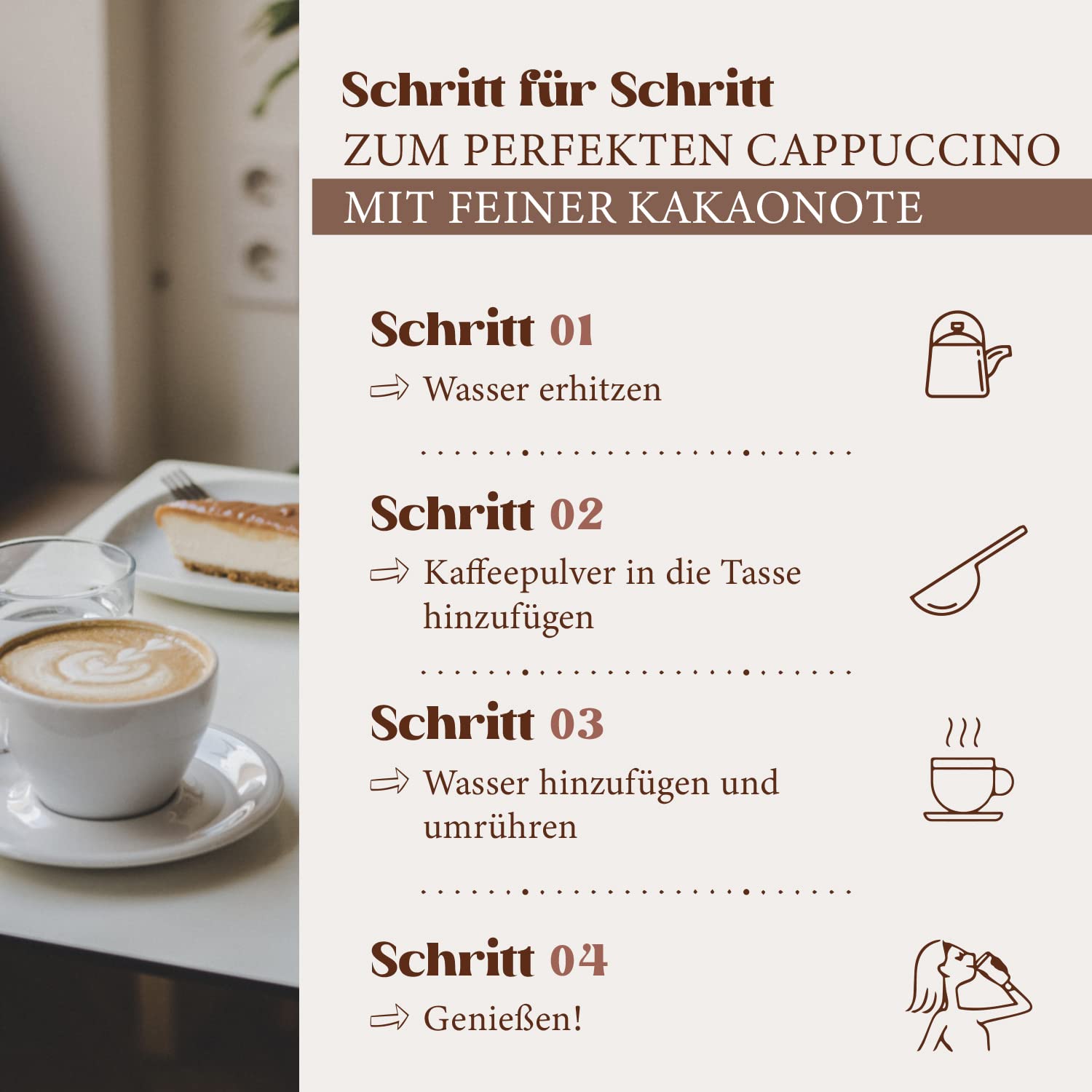 HEART Cappuccino rozpuszczalna kawa instant 2 x 1 kg intensywny aromat mleczny kremowy