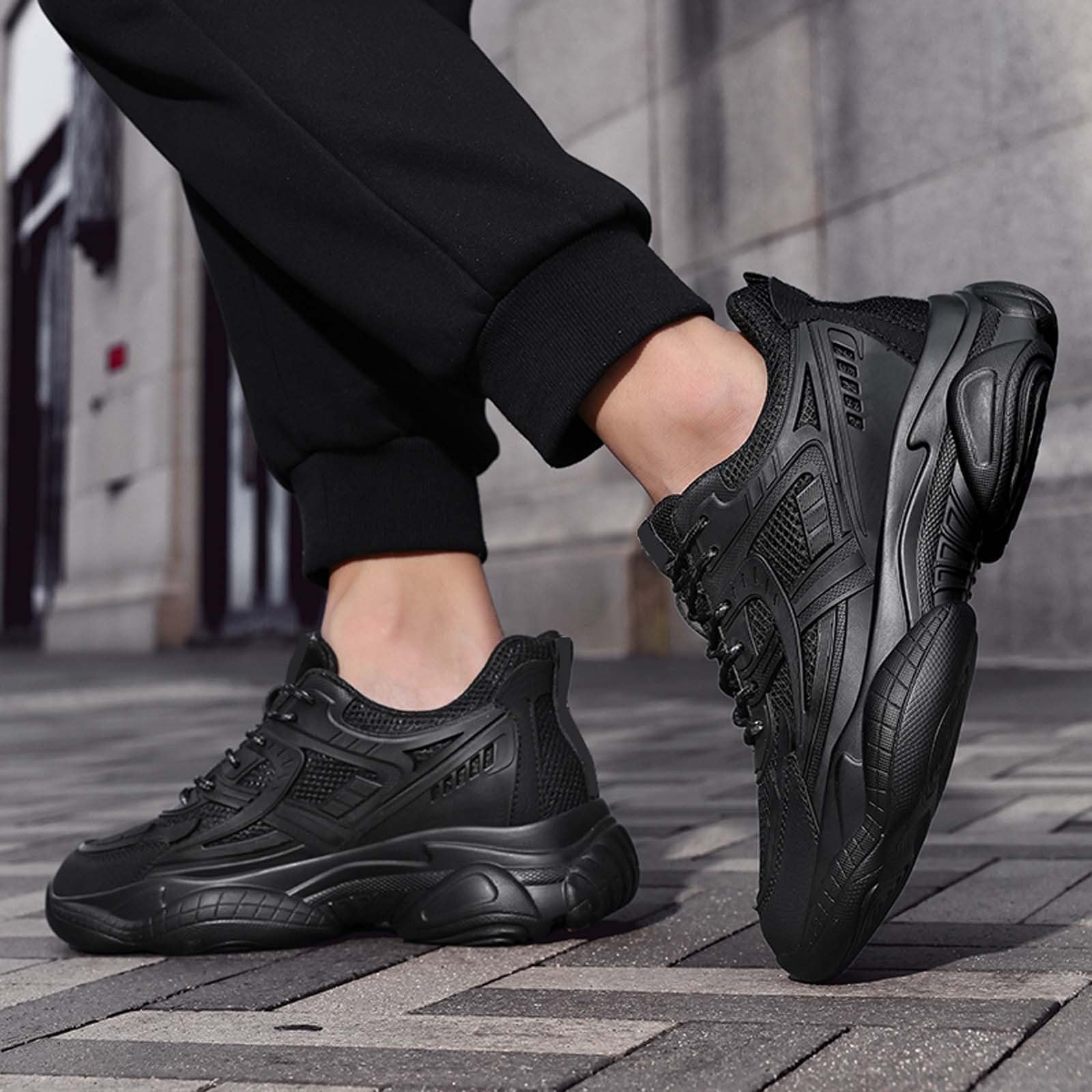 Genérico Zapatos de running de malla transpirable para hombre con tacón invisible 6/8 cm Taller Zapatos elevadores Hombre Casual para caminar, deporte o gimnasia