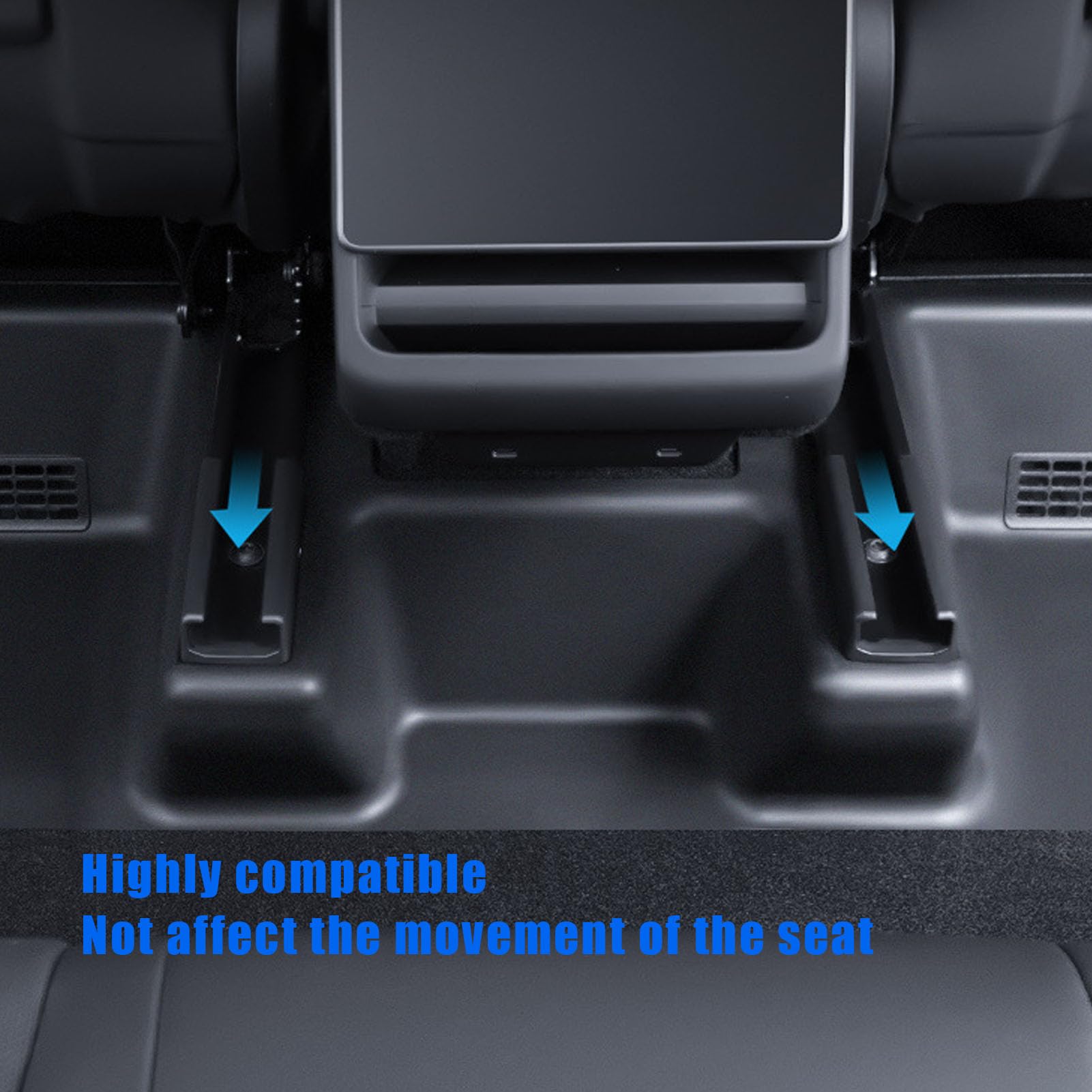 Cubierta del riel Deslizante del Asiento TPE Almohadillas Protectoras antipatadas Debajo del Asiento para el Nuevo Protector Debajo del Asiento Fundas de Asiento Kit de protección