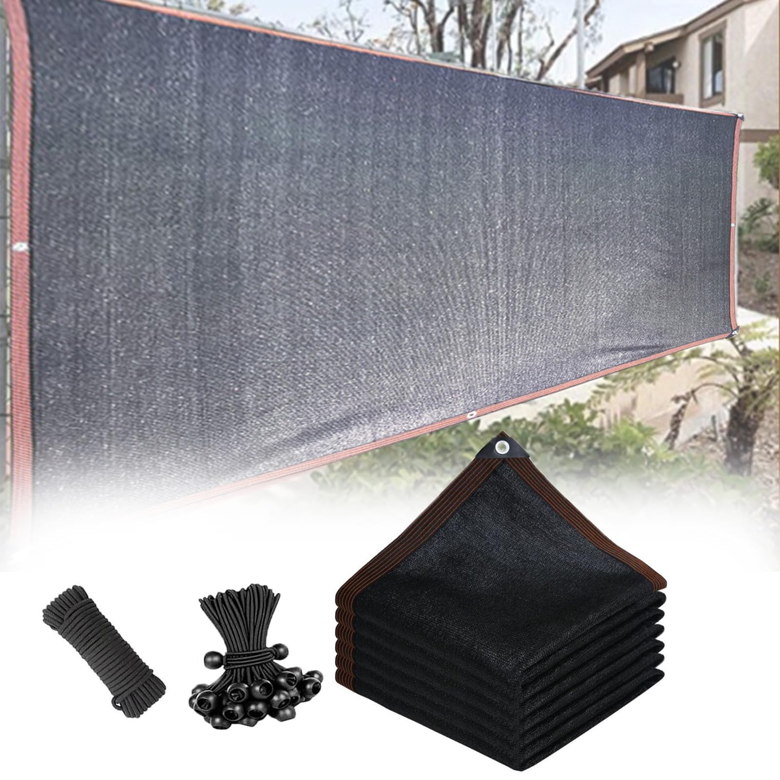 Red de Sombreado Exterior,Malla Sombreo con Ojales 98% UV Protección Solar | HDPE Transpirable y Resistente a UV para Tela Tolod Invernadero Huerto Jardín Pérgola Terraza