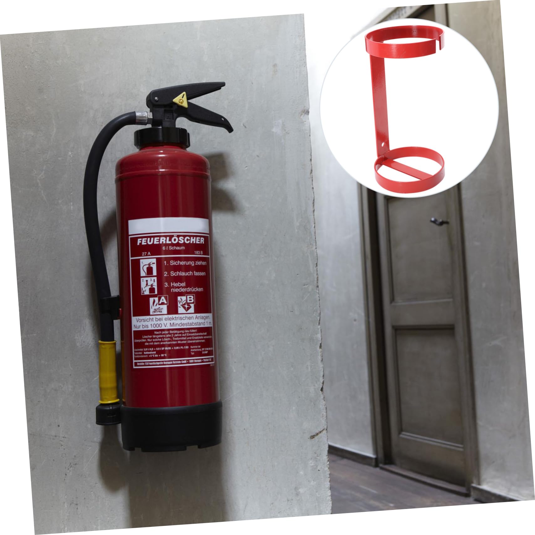 ORFOFE Estante Para Extintores De Metal Colgador De Pared Para Extintor Soporte De Hierro Para Extintor De Incendios Para Fijar Pared