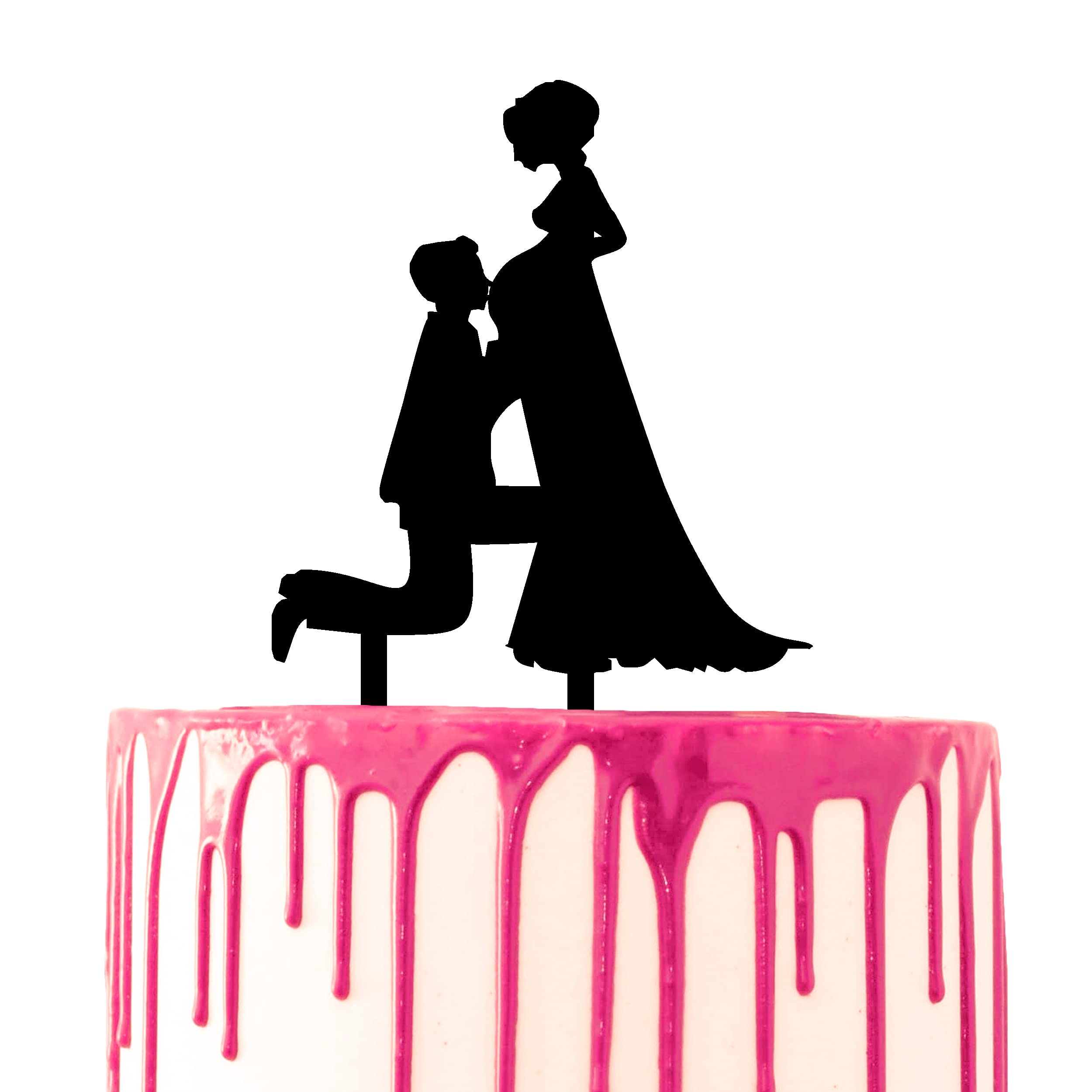 CARISPIBET wedding cake decorative proposal with pregnant spouse love from bump