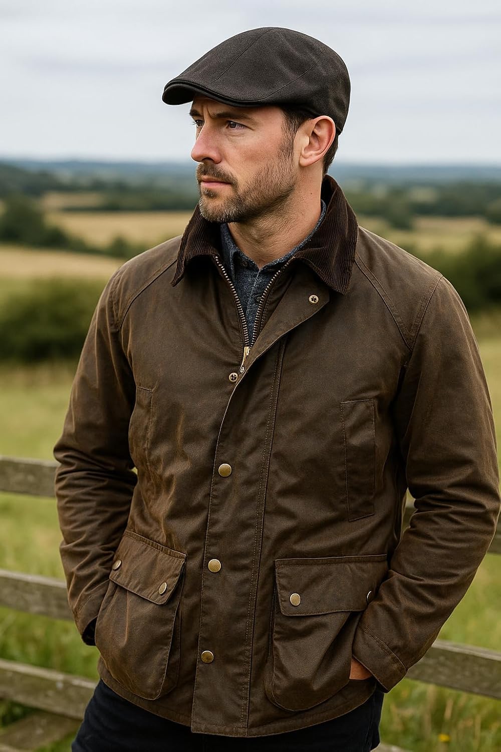 TOP-EX XL/XXL Faux Leather Waterproof Flat Cap for Men – Vintage Gatsby Irish Driving Hat, Winter Golf Newsboy Style - Image 2