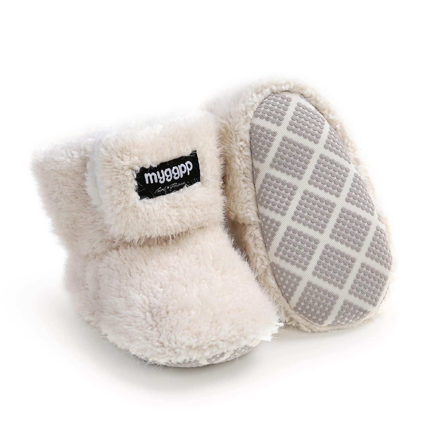 Sehfupoye Baby Winter Flauschige Stiefeletten mit weicher Sohle Warme Lauflernschuhe für Jungen und Mädchen 0-18 Monate
