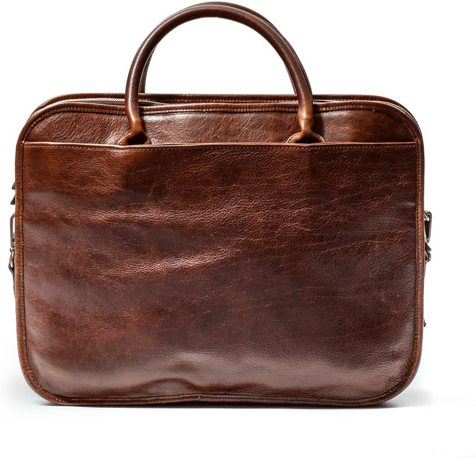 Moore and Giles Miller Leather Standard Attaché - Titan Milled Brown