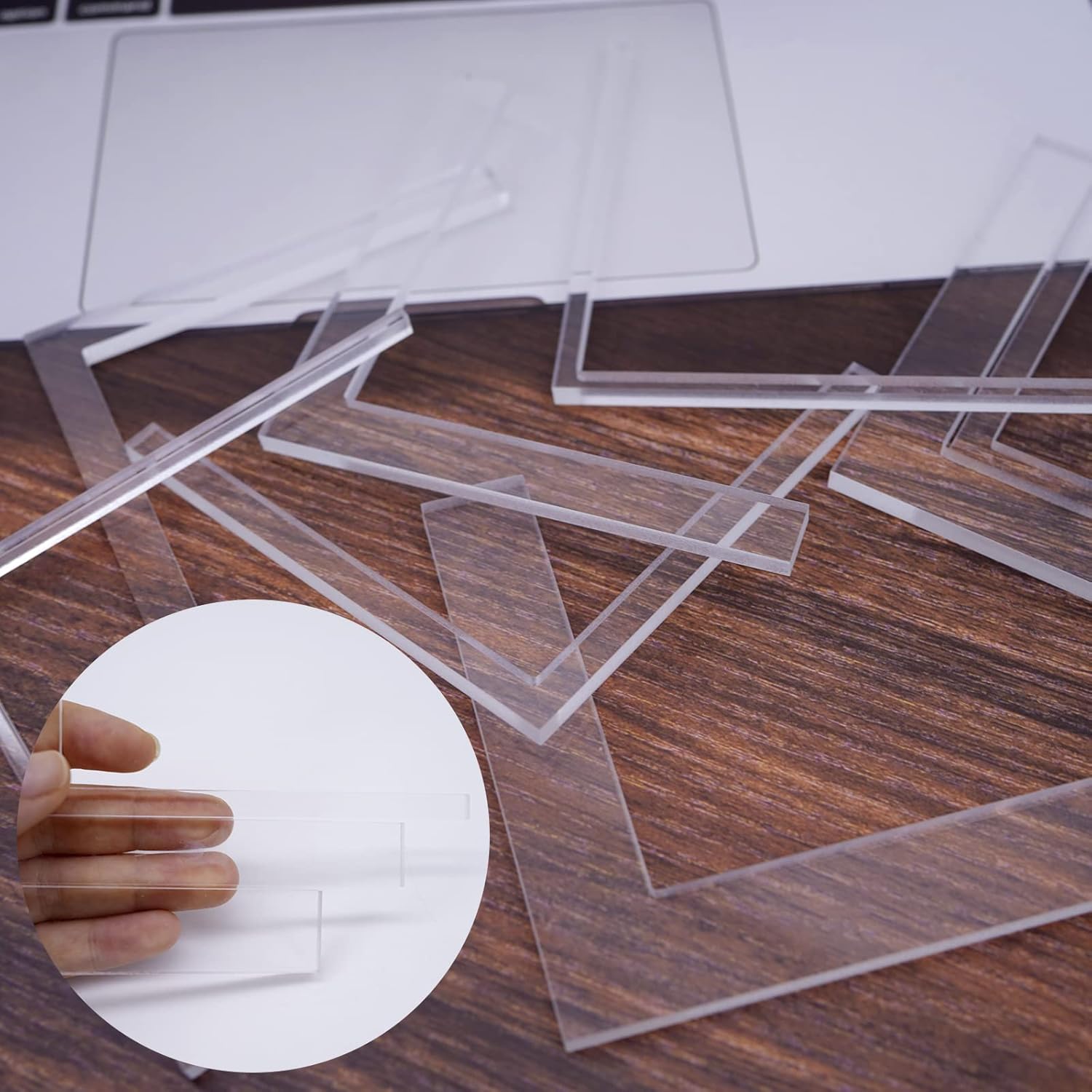 8 Pcs Positioning Card Corners Ruler,Acrylic Positioning Caliper