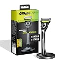 Gillette Labs Razor For Men, With 2D Flexdisc Technology, Magnetic Stand, Exfoliating Bar, Metallic Handle, 5 Anti-Friction Blades,Precision Trimmer,Waterproof | Gift For Men, Husband, Father gallery image