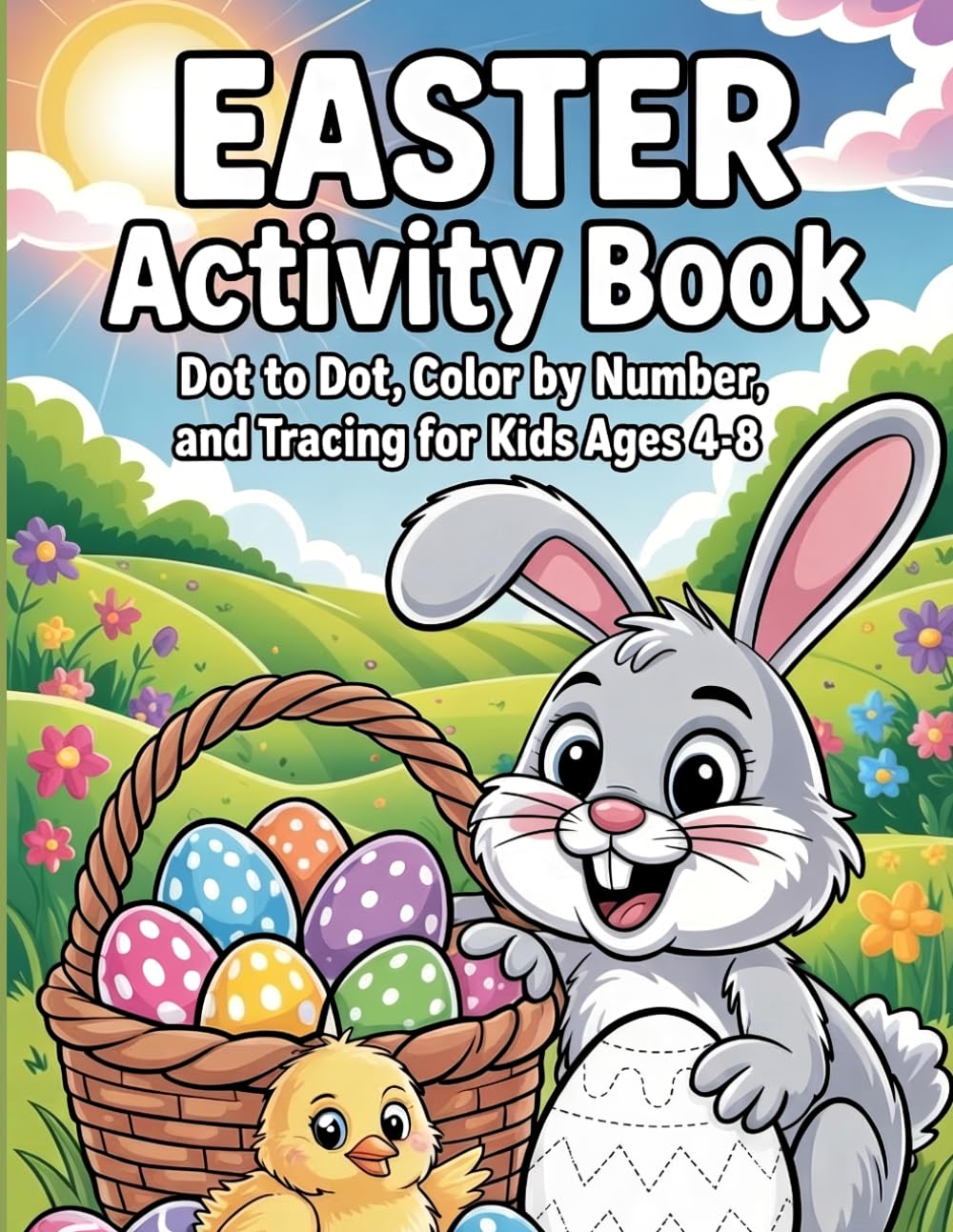 Easter Activity Book for Kids Ages 4-8: Dot to Dot, Color by Number, Tracing, and More Than 50 Fun Easter Activities for Kids Ages 4-8