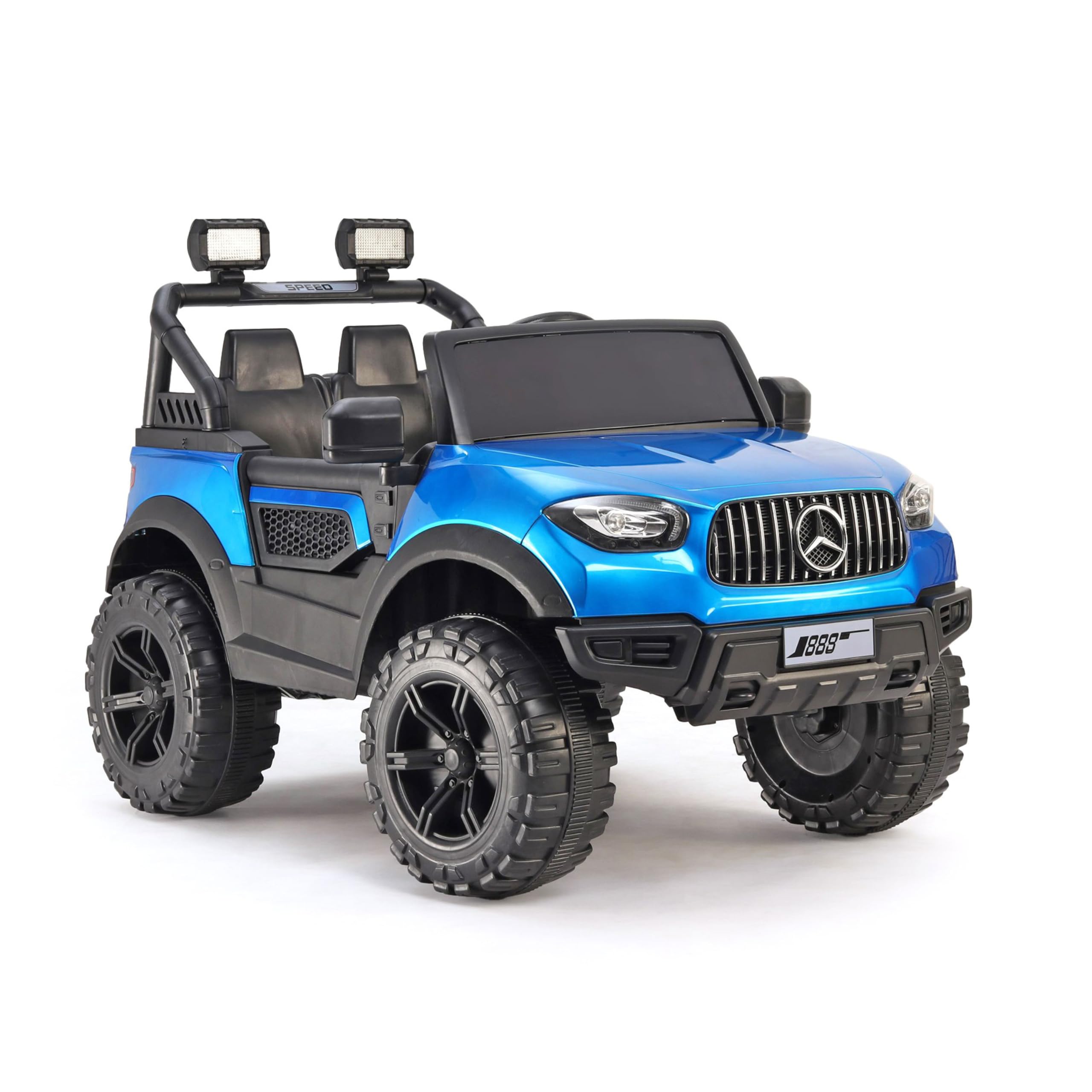 Shipeeship Polecia 4X4 Rechargeable 12V Battery Toy Car| Electric Ride on Jeep with Led Lights and Remote Control| Battery Operated Ride on Jeep with Music and Swing Option (Policia Blue) (B0D4ML7CGQ) Amazon Price History, Amazon Price Tracker