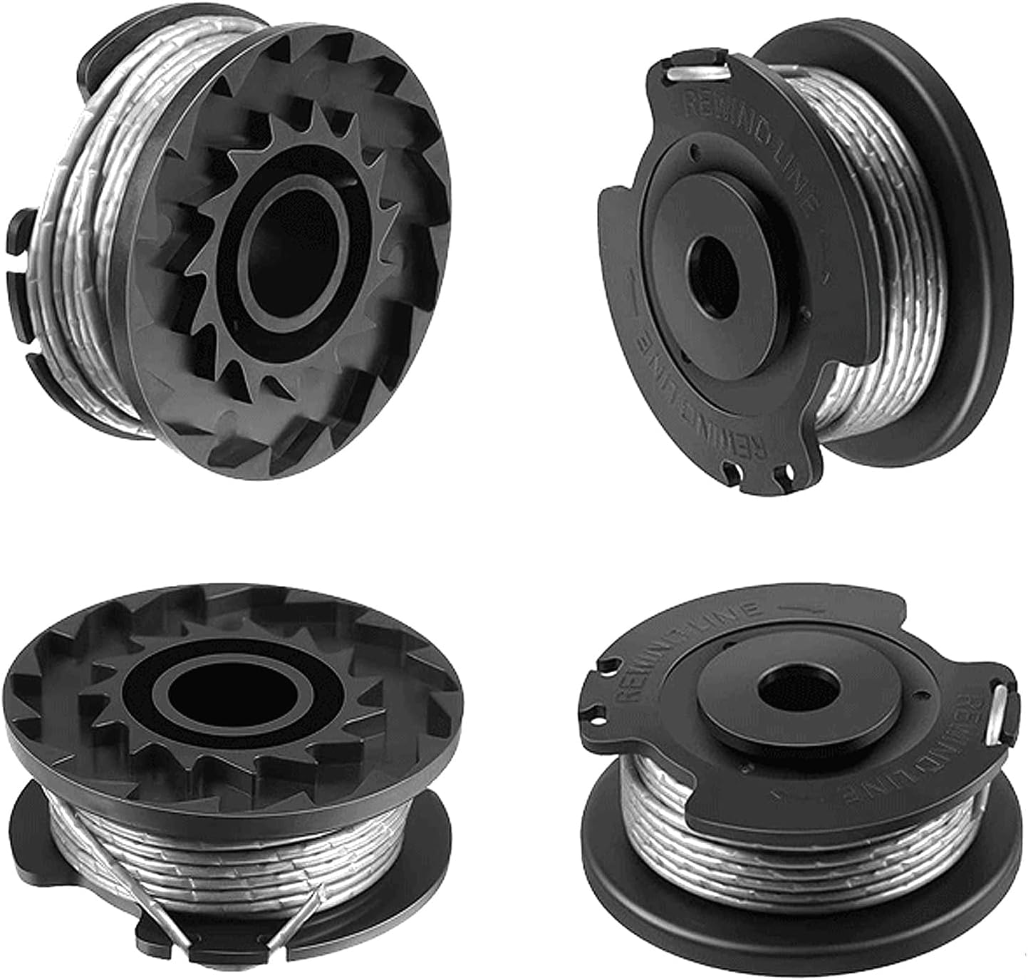 4個セット ボッシュ対応 草刈機 ナイロンコード 草刈機用ナイロンコード付スプール F016800569 草刈り機 刈払い機 替刃 ナイロンカッター 刈払機用ナイロンカッター EGCシリーズ草刈機用ナイロンスプール ストリングトリマー交換用スプールライン ボッシュ草刈機「ART26SL型」「EGC26型」「EGC18-26型」対応 (style1)