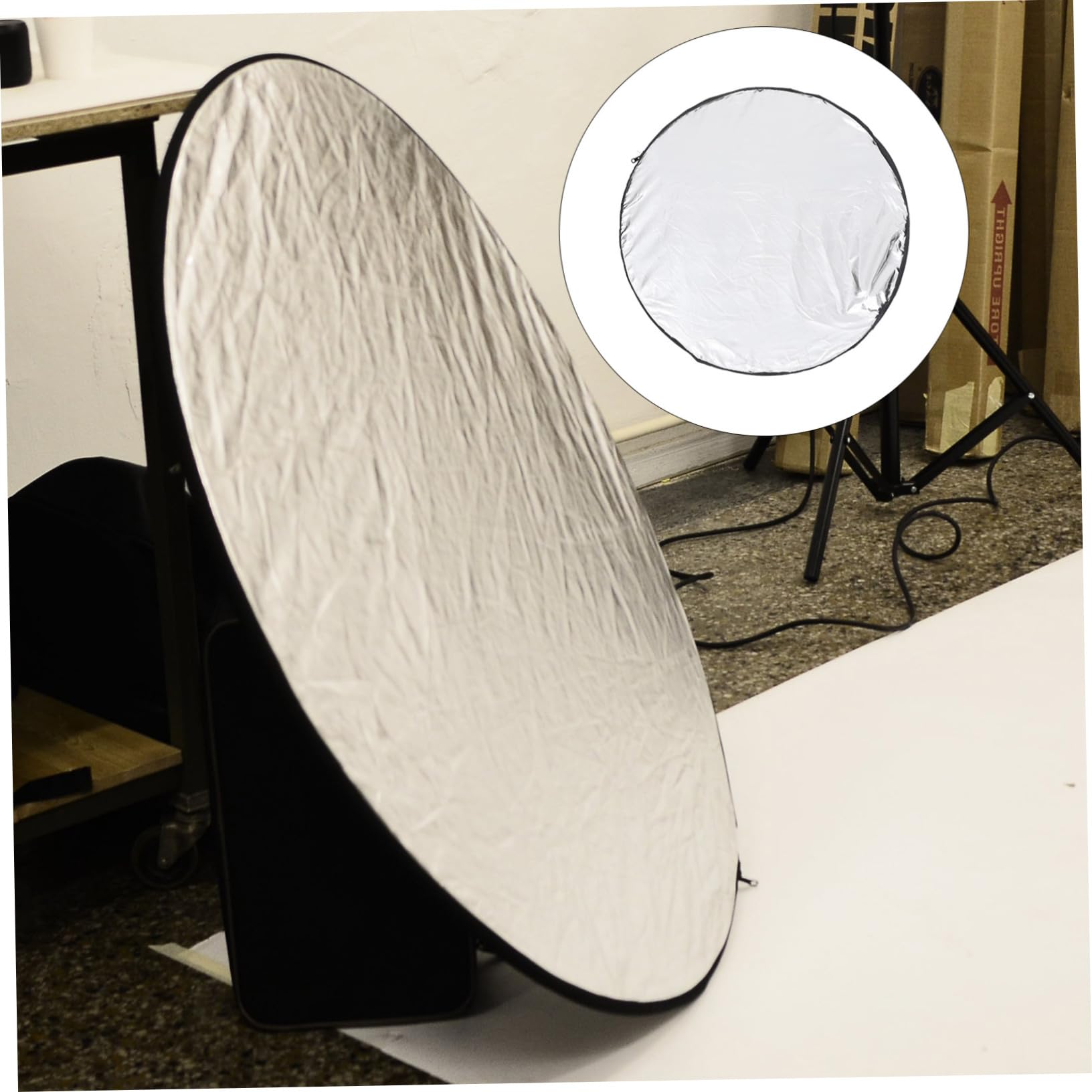 KONTONTY Folding Reflective Board Cloth Light Diffuser Photography Props Reflective Board