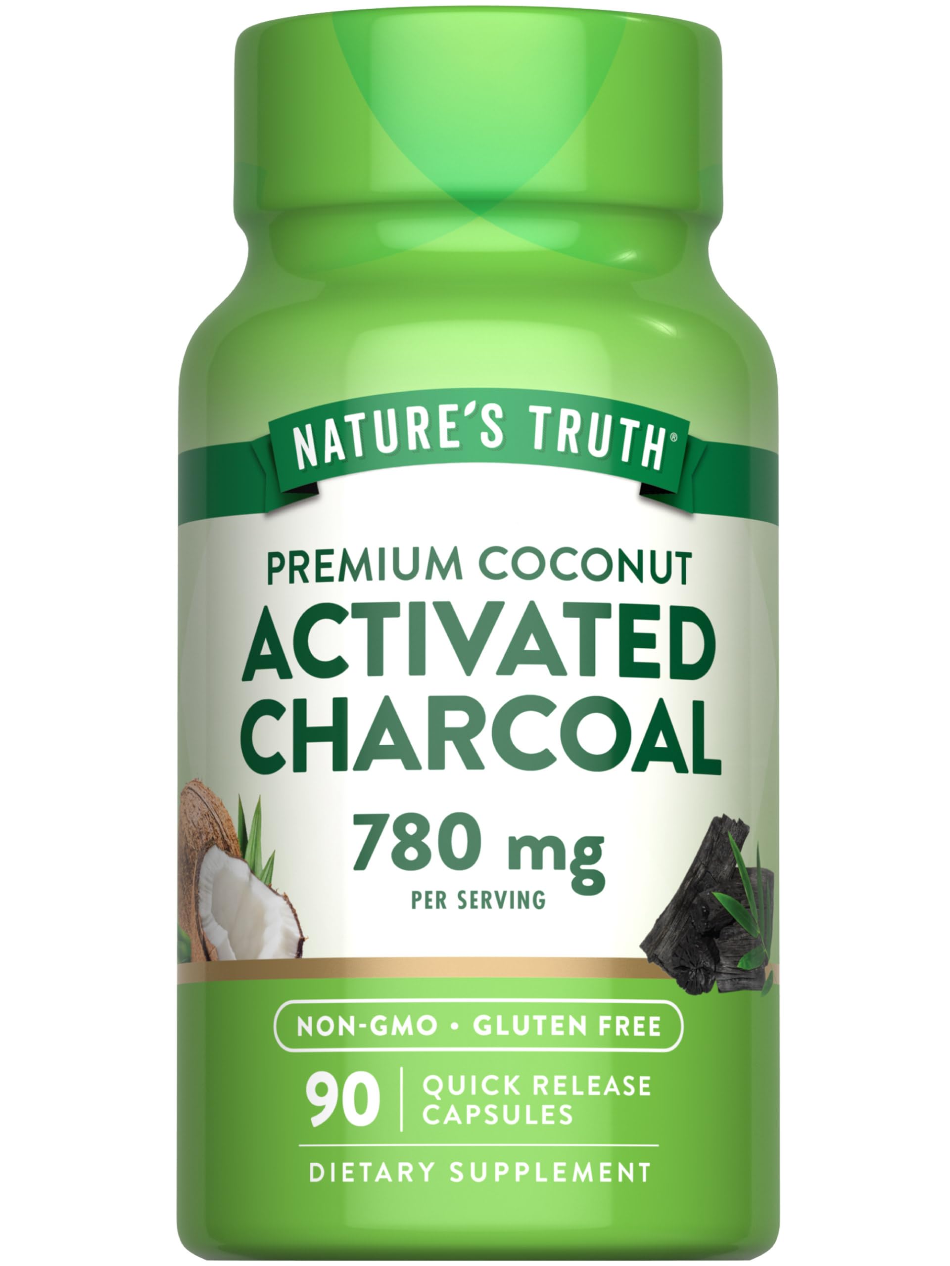 Nature's Truth Activated Charcoal Capsules | 90 Count