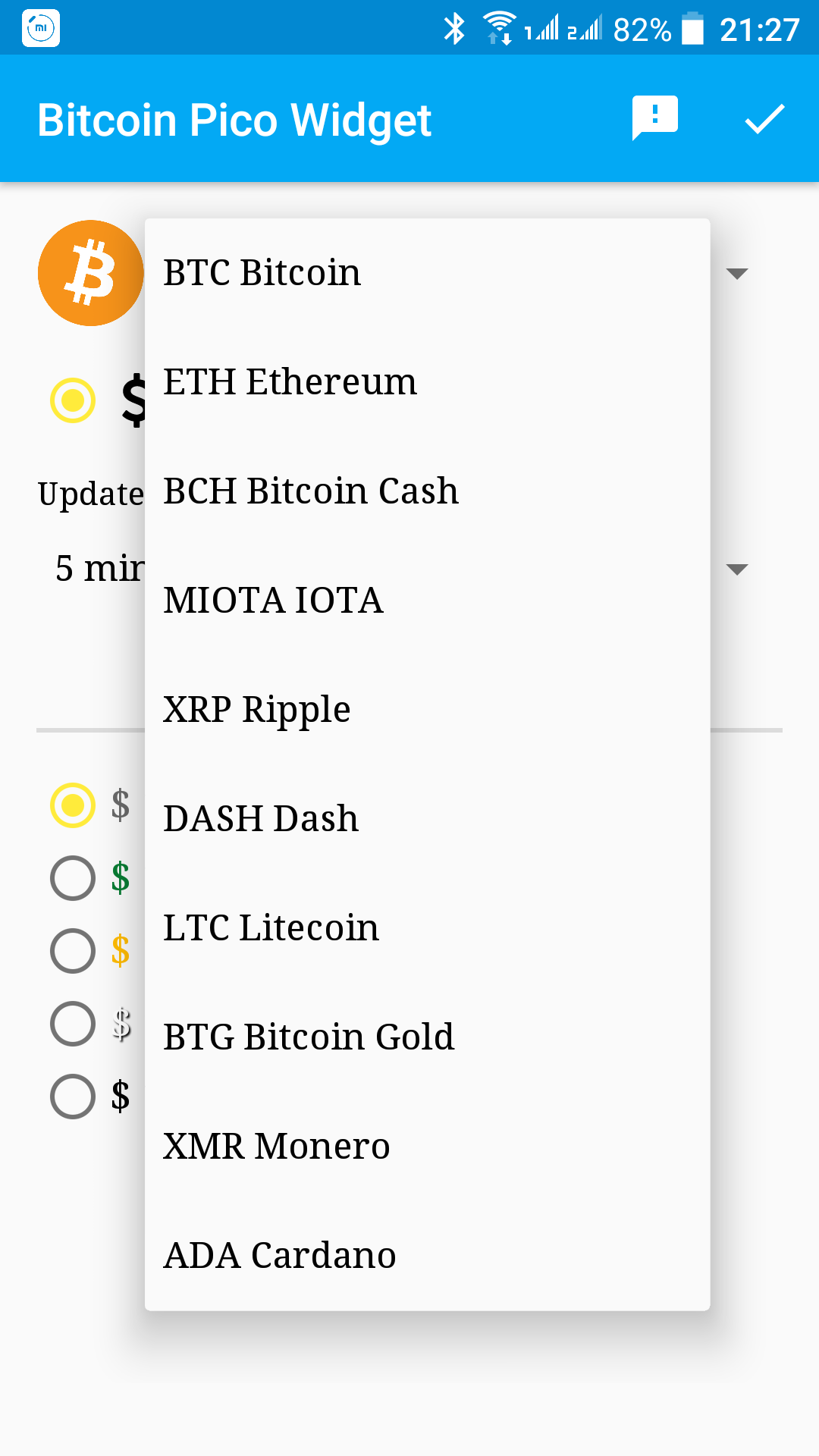 Bitcoin Pico Widget - App on Amazon Appstore