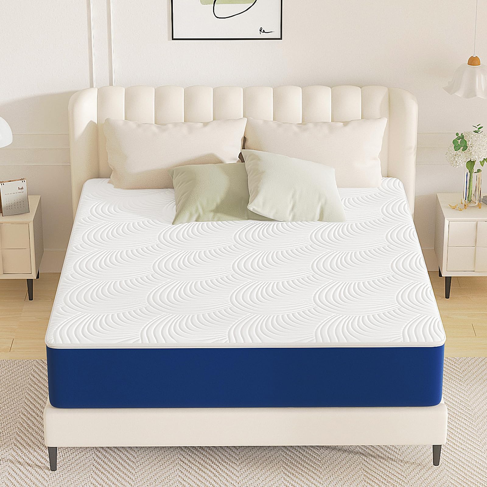 Queen Mattress 12 Inch, Queen Cooling Gel Memory Foam Mattress
