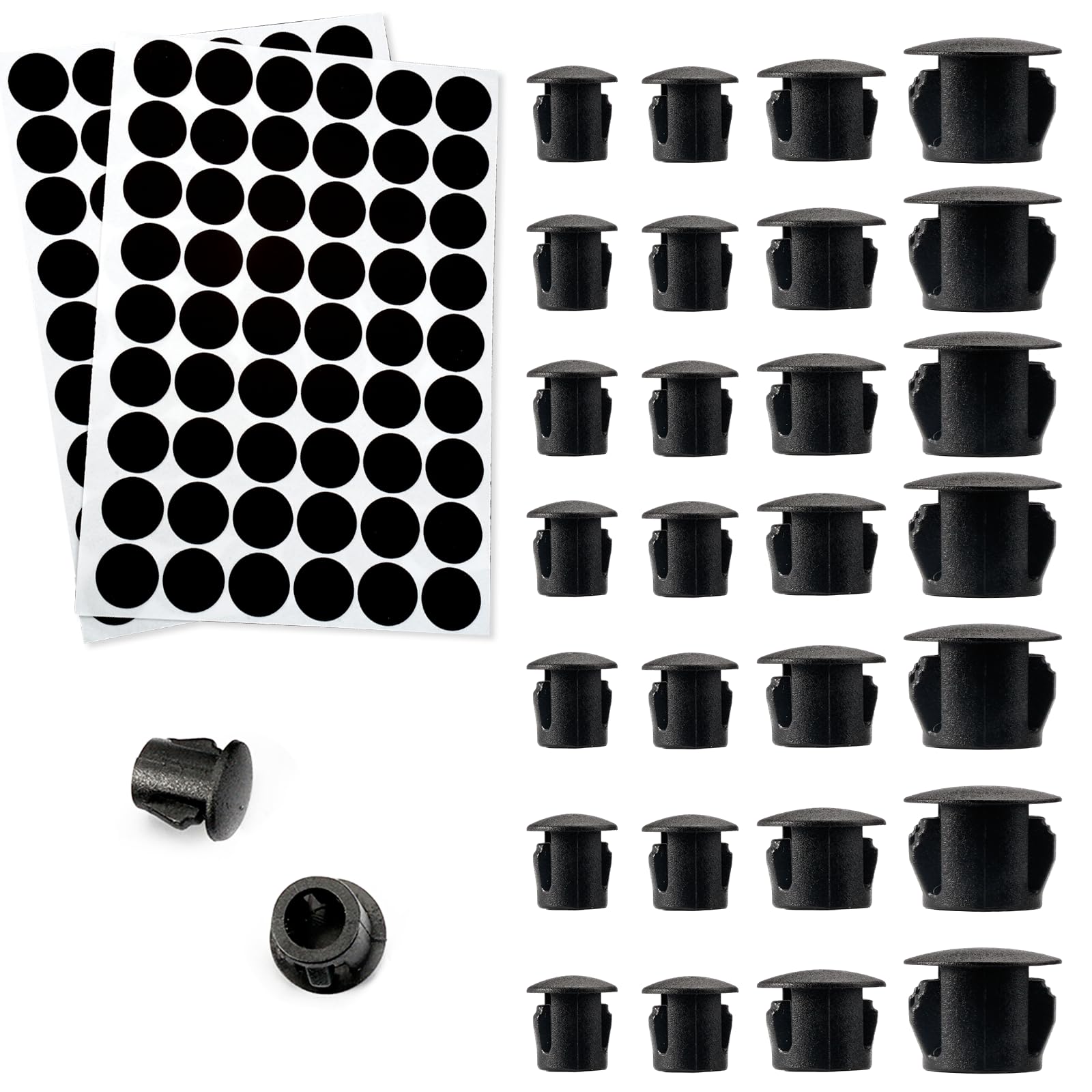 RTRTGS 120 Pièces 6 Tailles Bouchons En Plastique, 3/16", 1/4", 5/16