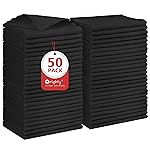 Orighty Black Microfiber Cleaning Cloth, 50 Pack Highly Absorbent Cleaning Supplies, Lint Free Kitchen Towels Cleaning Rags, Microfiber Towels for Cars, House, Window, 12x12 inch