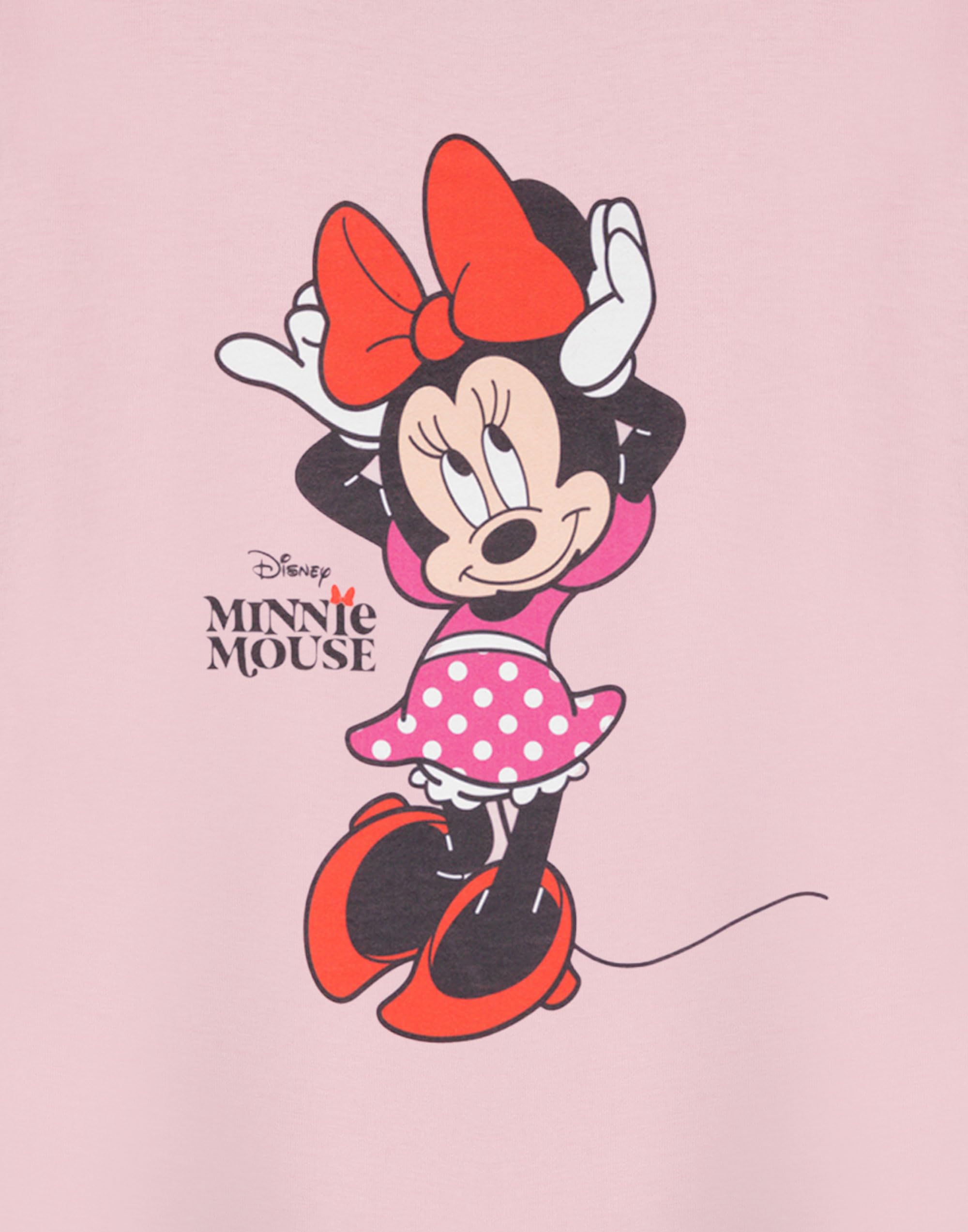 Disney Dziewczęca koszulka z krótkim rękawem Myszka Minnie | Koszulka z grafiką dla dzieci | Klasyczna odzież postaci | Top z okrągłym dekoltem | Moda dziecięca