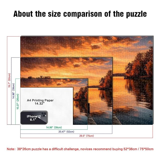 Foto 7 de 8 de Puzzles de 1000 Piezas para Adolescentes Atardecer en el Muelle en el mar Juego Intelectual de Juguete Regalo…