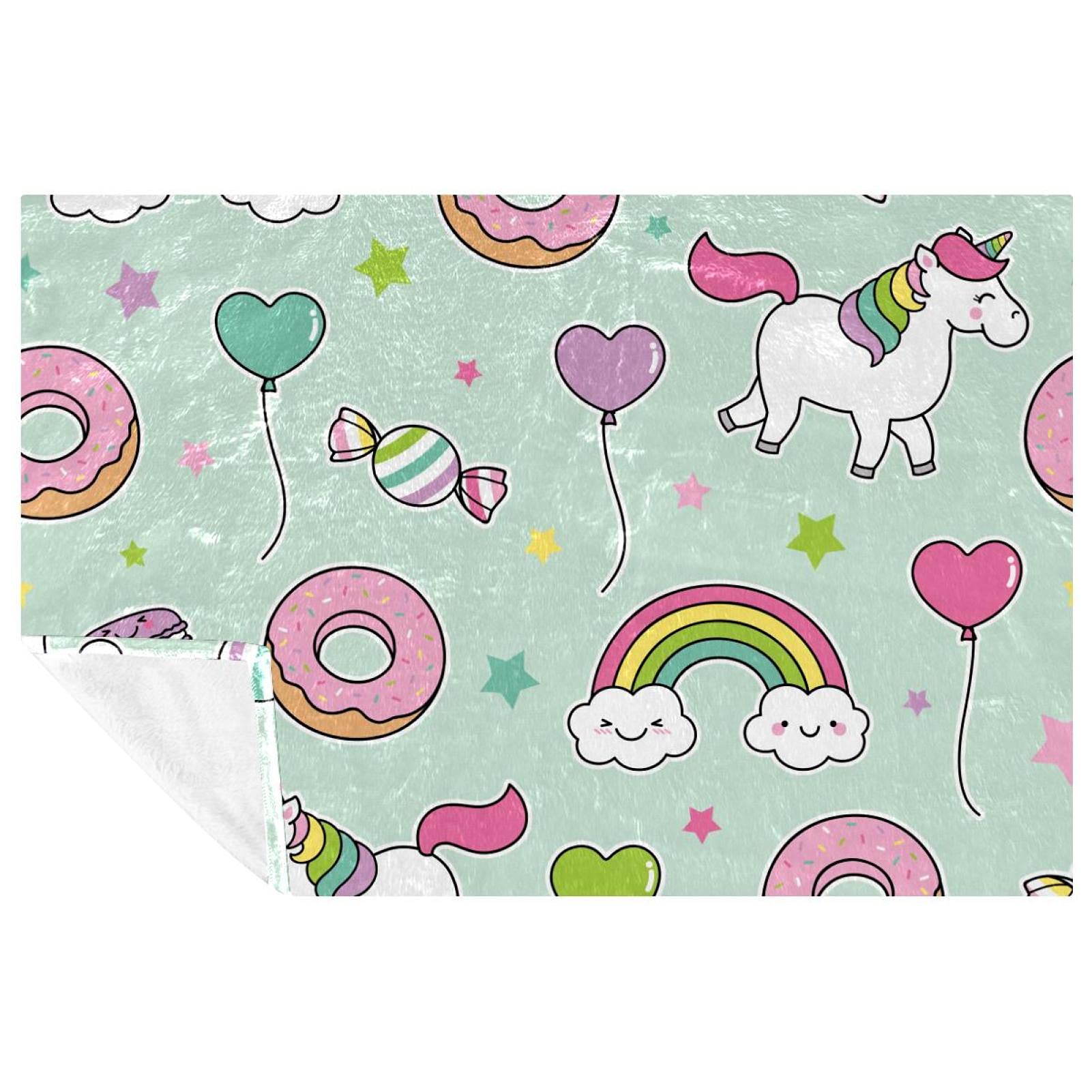 Couverture licorne anti-froid plaid chaud 150x100 cm contre les nuits fraîches
