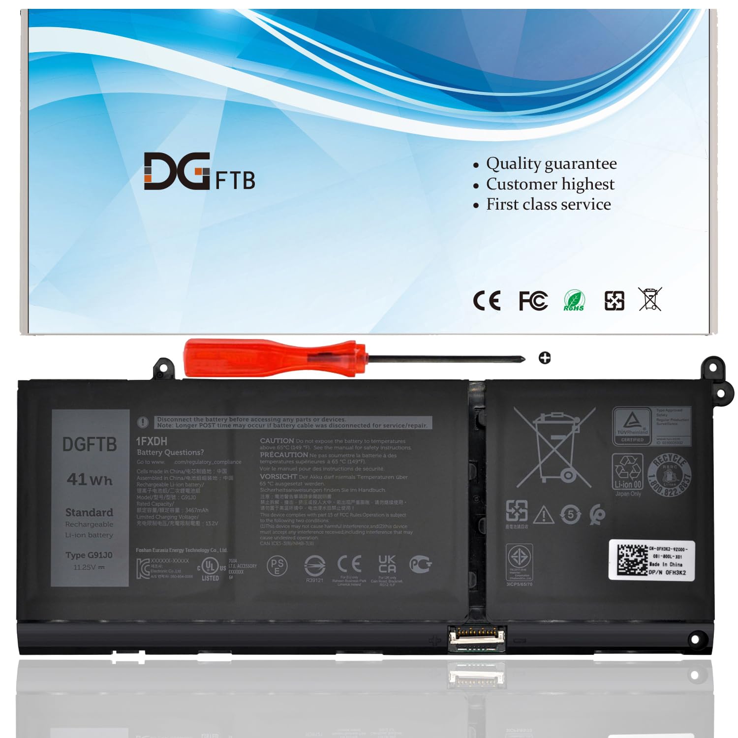 Amazon.com: DGFTB G91J0 Laptop Battery for Dell Latitude 3320 3420