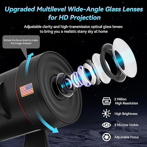 Miniatura 4 de Proyector de galaxia con máquina de sonido de ruido blanco, 28 sonidos relajantes, función de memoria, temporizador para dormir, luz de estrella,