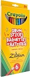 Zildjian Crayola Kids Drumsticks 6 Pack with Pad