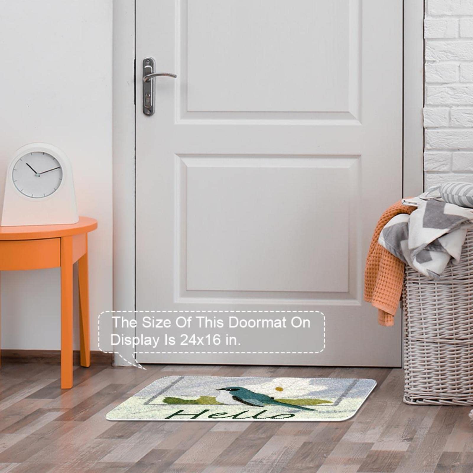 Nunubee Uccelli e fiori in stile cinese Zerbini antiscivolo Tappeti morbidi Tappeti Patio Cucina Casa Camera da letto Tappeto 20x31 Inch - No.25