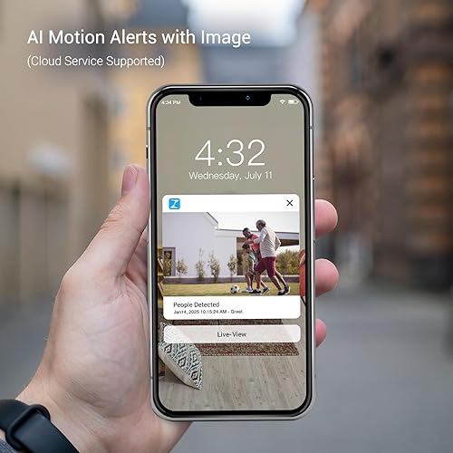 Miniatura 10 de Zmodo Sistema de cámara de seguridad inalámbrica para exteriores Full HD de 1080p, enchufe, cámara IP WiFi inteligente para interiores y exteriores