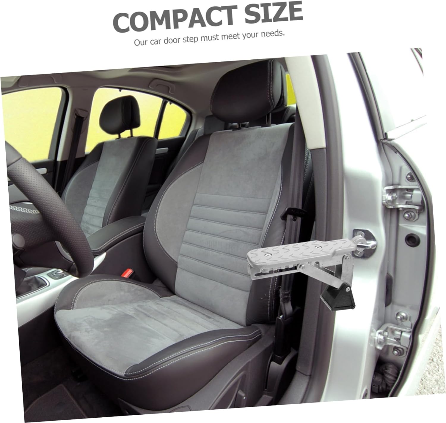 PRETYZOOM Aluminum Car Door Step Folding Tire Step for Truck Roof Access Hook for SUV and Pickup for Easy Vehicle Access