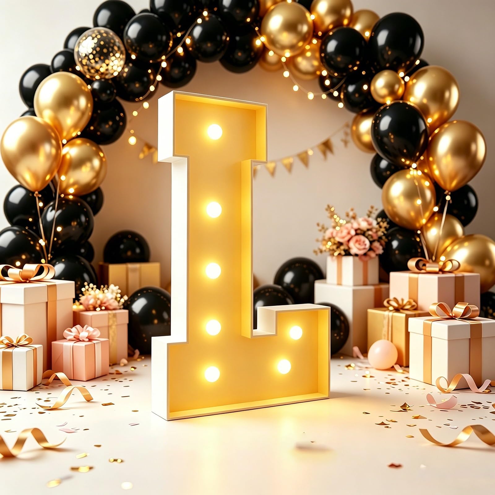 70cm/100cm/120cm Marquee Letters LED Light Up Letter(Letter L,120cm(4FT))