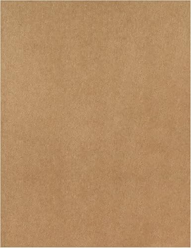 24 hojas de papel de estraza marrón de 8.5 x 11 pulgadas para tarjetas de bricolaje, invitaciones, álbumes de recortes y otras manualidades (92