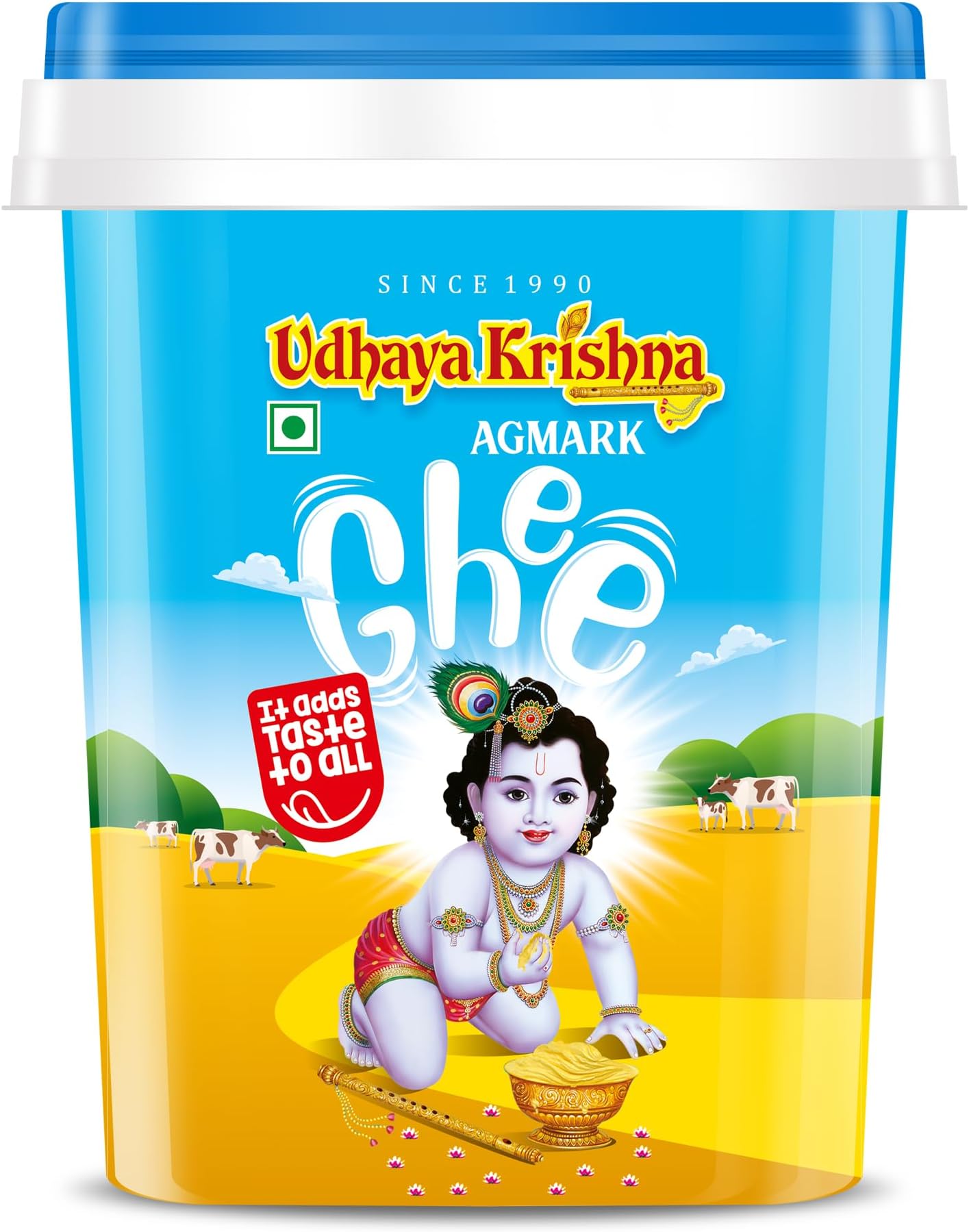 Udhaya Krishna GHEE 5 Litre (Pack of 1) | Authentic and Traditional Ghee, Rich in Aroma and Flavor, Pure and Natural Ghee Perfect For Traditional Recipes
