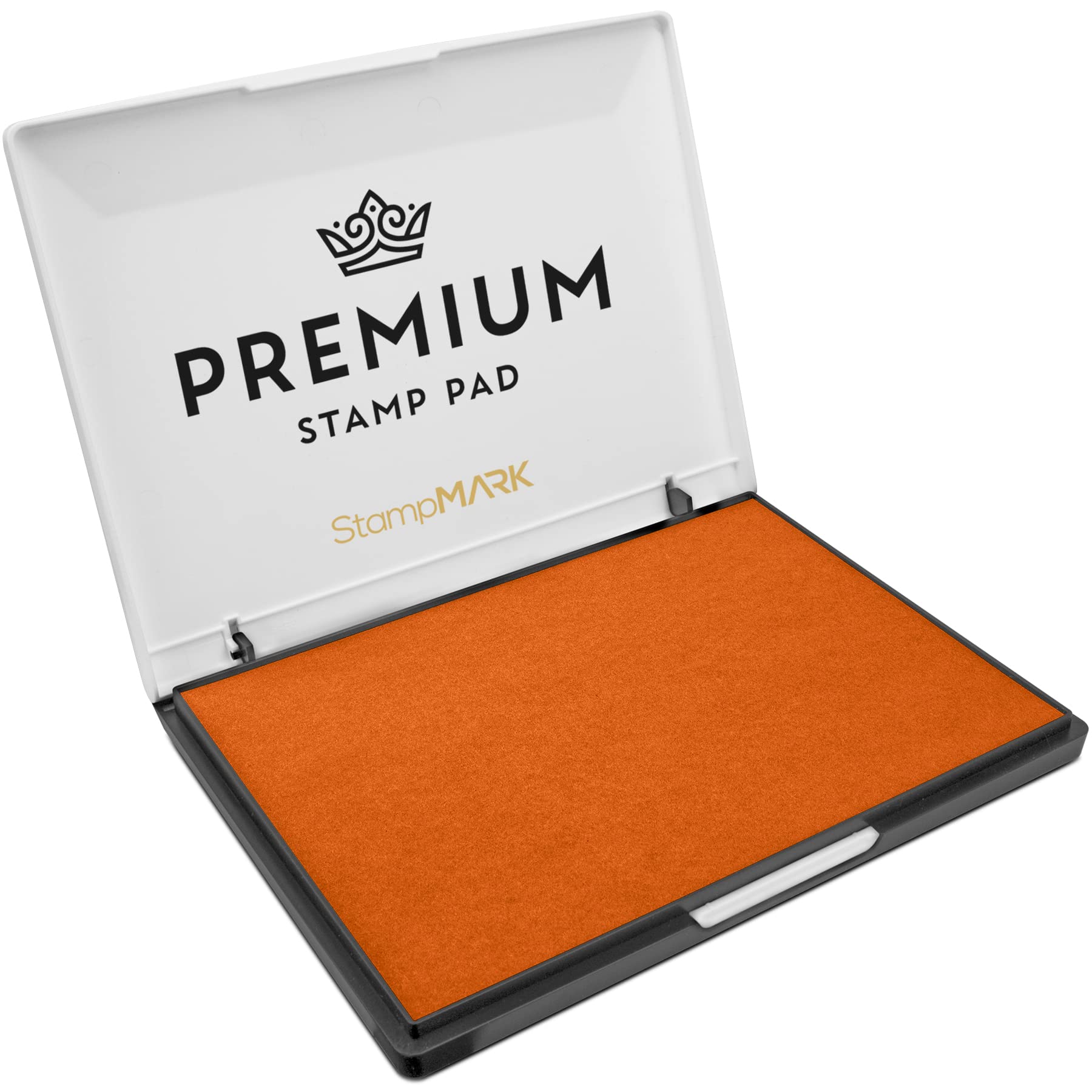 StampMark Almohadilla para sellos de tamaño extragrande, color naranja, elige entre 15 colores de tinta
